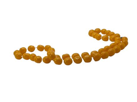 Butterscotch plastic beaded necklace