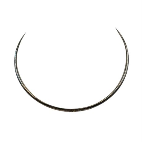 Vintage Metal Tubular Choker Necklace