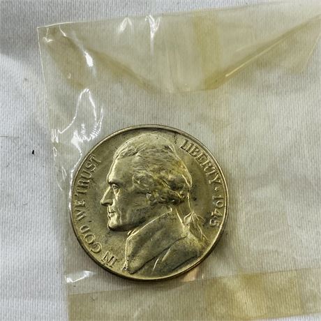 BU 1945-D Jefferson Nickel