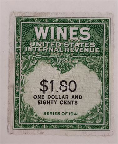 34 c1938 1/2 cent, 6 cent & Wine Tax Postmarked, Cancelled, US Postage Stamps