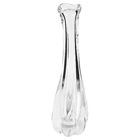 Orrefors Floriform Swung Crystal Six-Toed Bud Vase