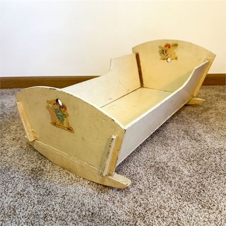 Children's Vintage Wooden Cradle