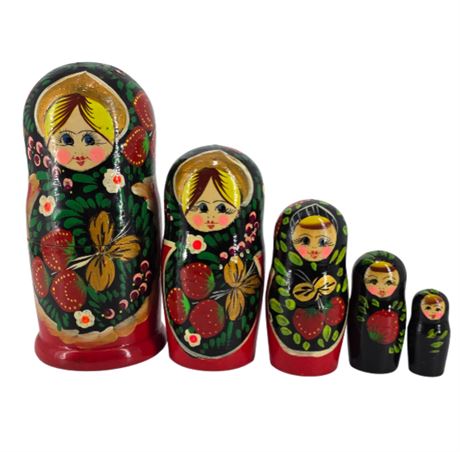 VTG Polish Wooden Nesting Doll