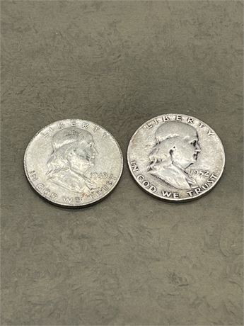 1949 & 1952 Franklin Half Dollars