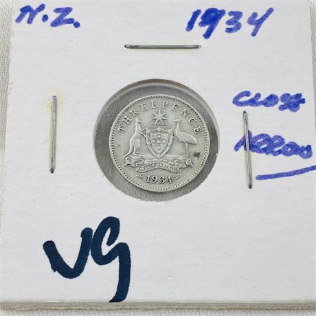 1934 New Zealand Shilling - Close Arrows ?
