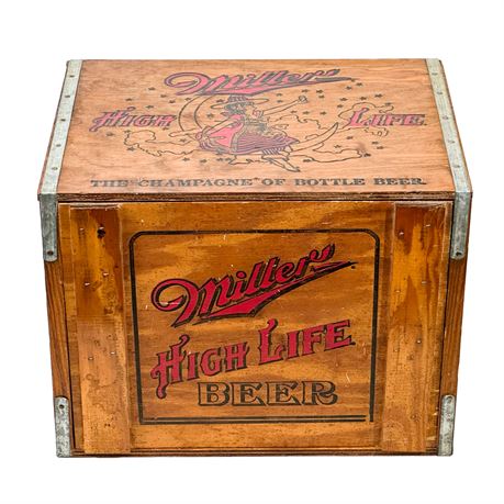 Vintage Miller High Life Wooden Crate