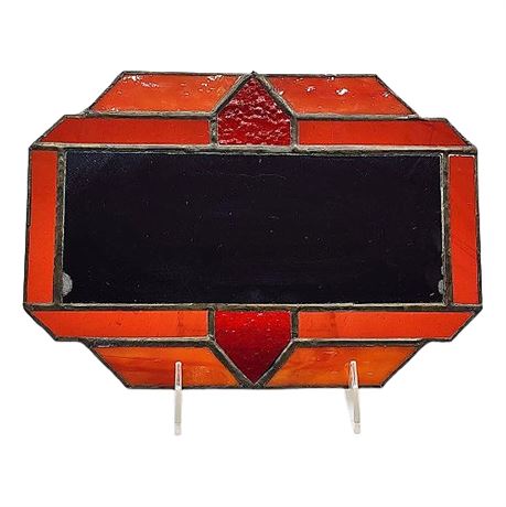 Small Art Deco Style Stained Glass Mirror