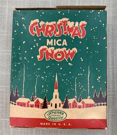 NOS Franke Quality Vintage USA made Mica Christmas Snow