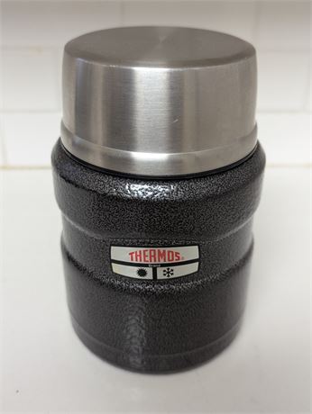 Small vintage thermos brand gray thermos