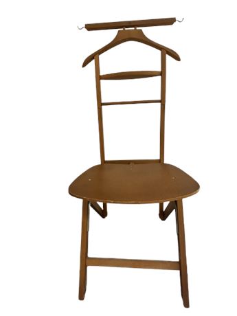 Fratelli Reguitti Mid-Century Modern Gentleman's Folding Valet Chair Italy