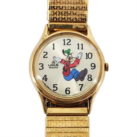 Vintage LORUS Goofy Backwards Wristwatch, Running