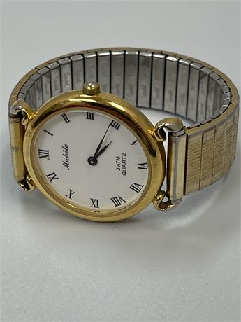 Michelle two-tone goldplated face 3 ATM quarts watch