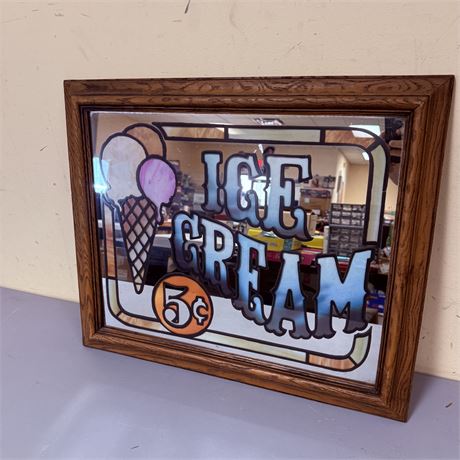 Vintage Ice Cream Mirror