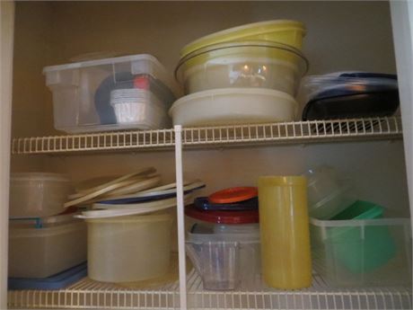 Cupboard Full of Tupperware & Plastic