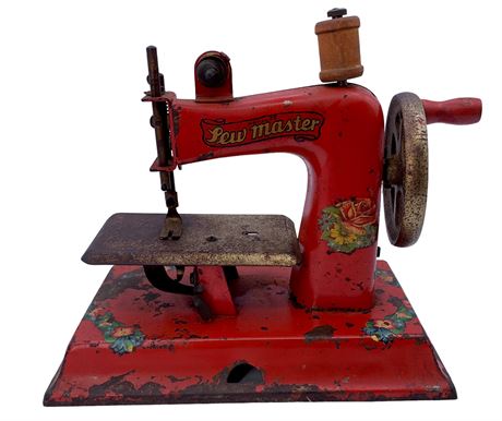 Sew Master Vintage Child Size Tin Sewing Machine