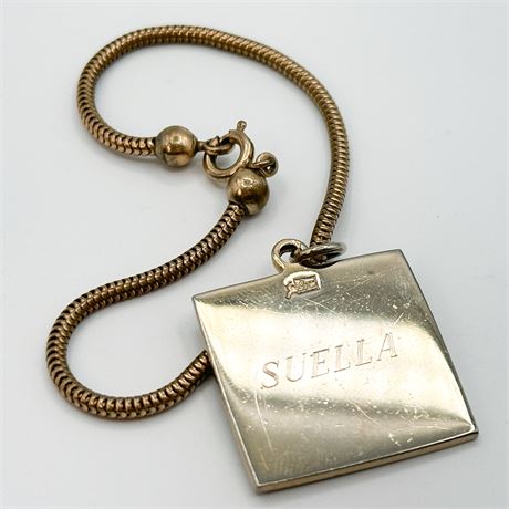 Vintage Coro Gold-Tone Engraved Pendant Bracelet