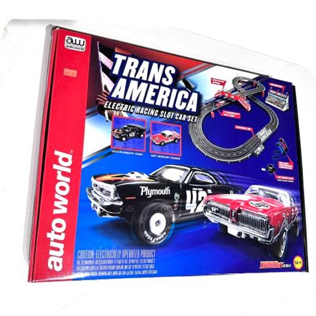 Trans America Electric Racing Slot Car Set