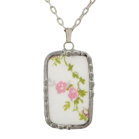 TREASURES ANEW Artisan Made Broken Pottery Pendant Necklace