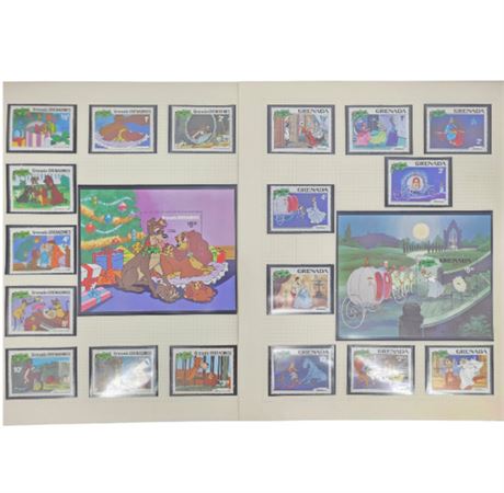 1981 Disney Stamps--Cinderella & Lady and the Tramp