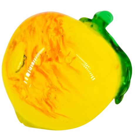 Blown Glass Yellow Art Glass Fruit Sculpture
