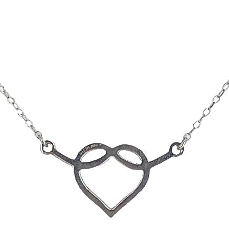 Sterling Infinity Heart Necklace, Love Forever