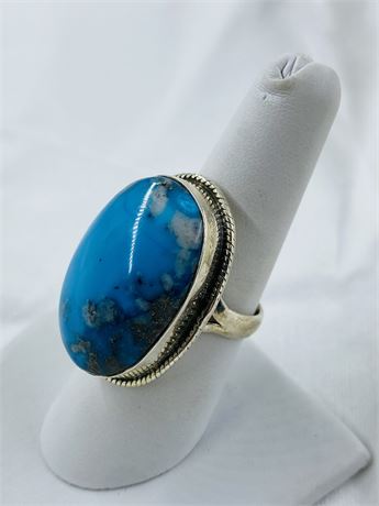 16g Sterling Turquoise Ring Size 8.5