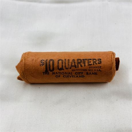 1964-P GEM BU $10 Roll Silver Quarters