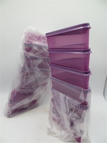 NEW VINTAGE TUPPERWARE 12 PURPLE PIE SLICE KEEPERS