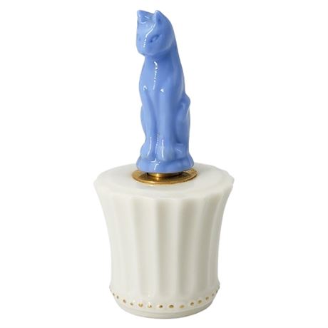Vintage LENOX Porcelain Blue Cat DeVilbiss Perfume Bottle