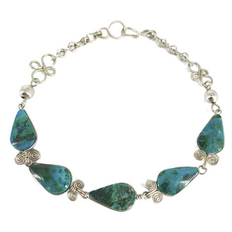 Vintage Turquoise Bracelet – 5 Stone Southwestern Style