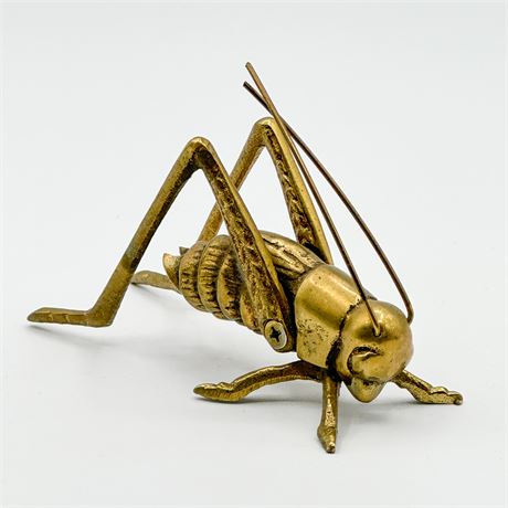 Decorative Brass Grasshopper Figurine Paperweight