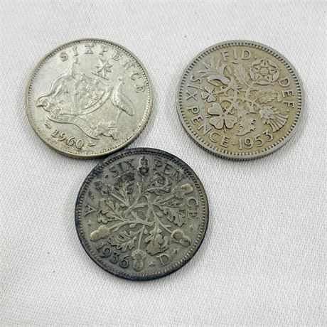 3- Great Britain 6 Pence
