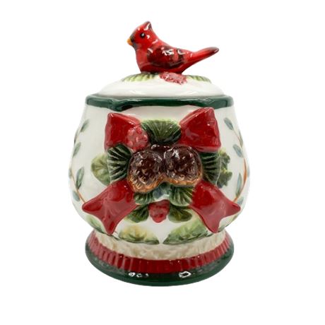 Christmas Collection Cardinal Jar