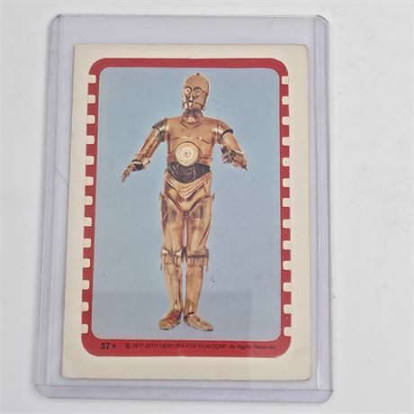 1977 Star Wars C3P0 sticker