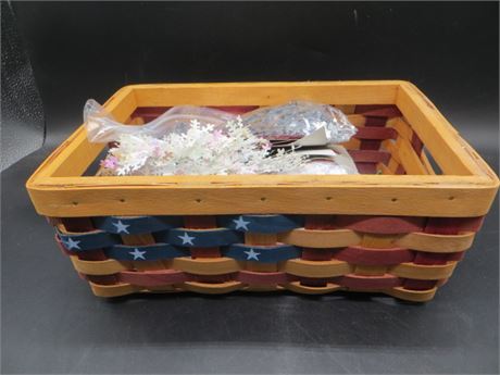 Americana Basket Full of Snow & Stars
