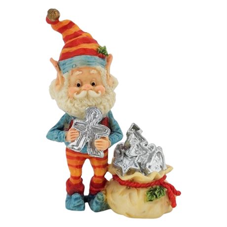 Vintage Enesco North Pole Village Cookie Elf Mini Figurine