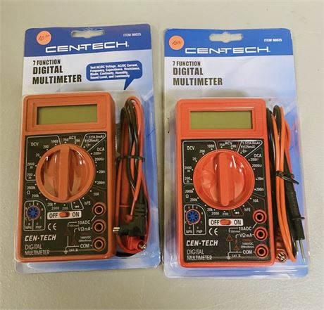 2 New Centech Digital Multimeters