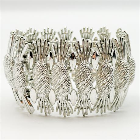 Vintage Sarah Coventry Silver Tone Pineapple Bracelet