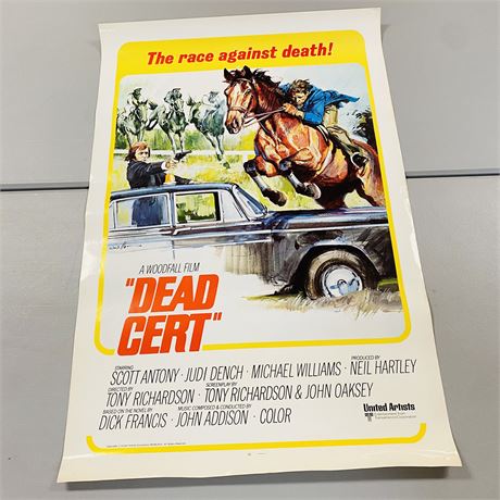 Original 1974 Dead Cert Movie Poster
