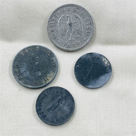 4 - German Third Reich Coins