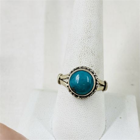 8.2g Sterling Turquoise Ring Size 9.5