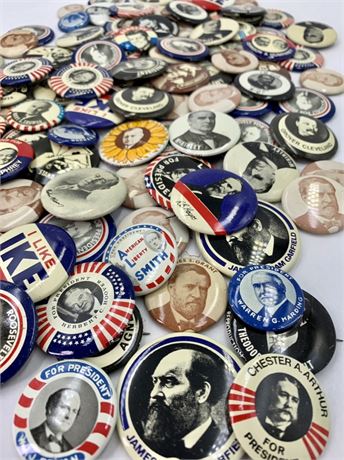 115 Reproduction US President Campaign Pinback Buttons