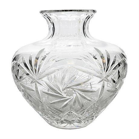 Vintage American Cut "Eleanor" Large Crystal Flower Vase