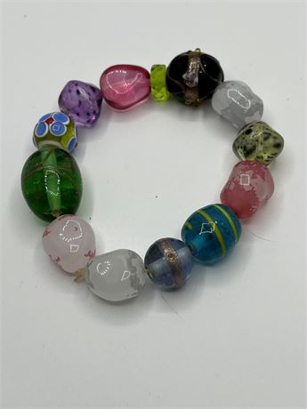 Murano glass beads bracelet