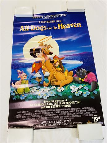 All Dogs Go to Heaven Original 27x40 Movie Poster - ROLLED