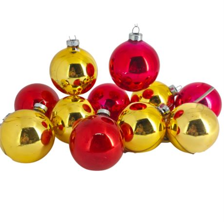 11 VTG Glass Ornaments
