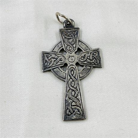 Antique 6.2g Sterling Celtic Cross Pendant