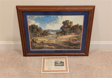 Larry Dyke American Master's Framed Print w/ COA "Deuteronomy 11:12"