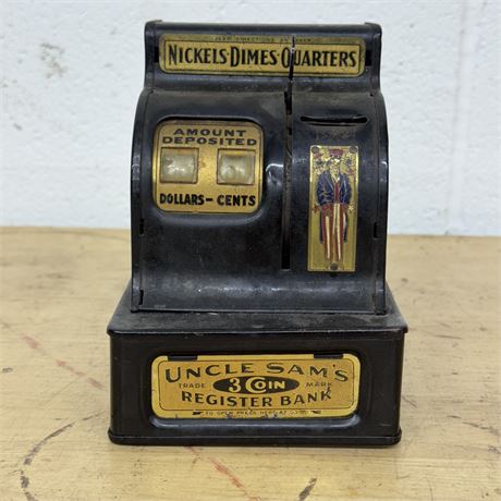 Uncle Sam's 3 Coin Register Bank