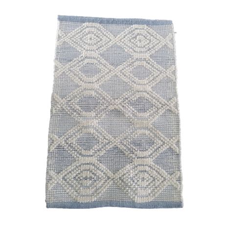 Decorative Accent Rug Blue-Ivory